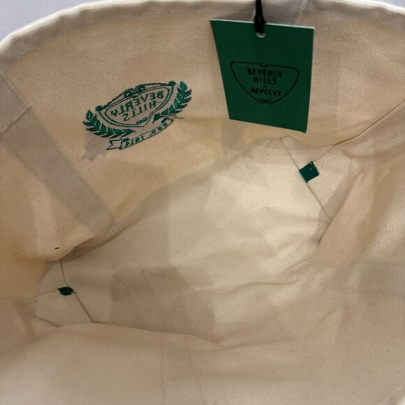 REVOLVE x BEVERLY HILLS Green & Cream Tote Bag - NWT! - Picture 6 of 6